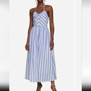 Avec Les Filles Blue/white Maxi Dress NWT